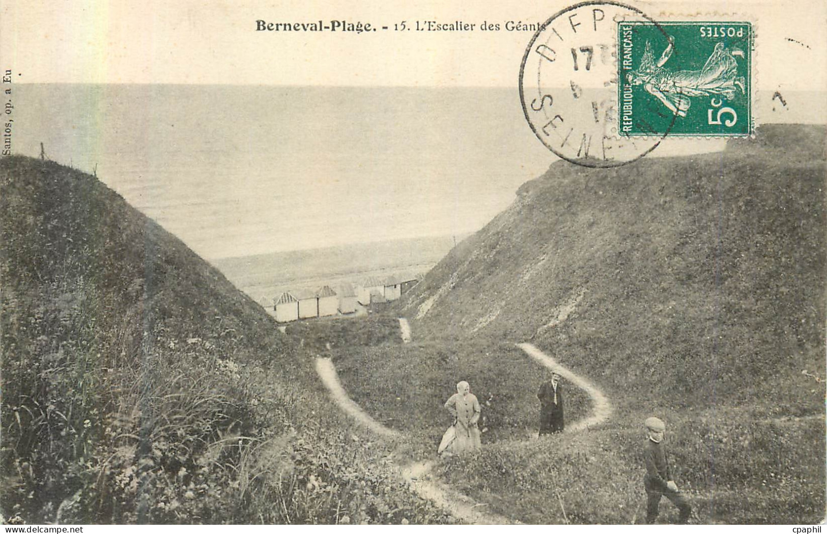 CPA Berneval Plage L'Escalier des Geants
