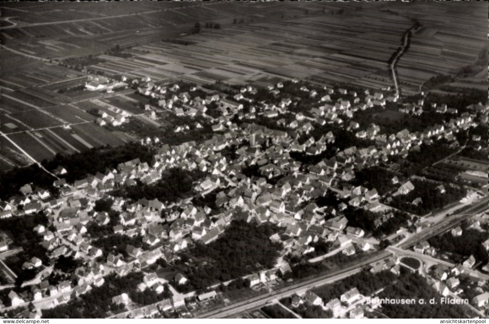 CPA Bernhausen auf den Fildern Filderstadt, Fliegeraufnahme