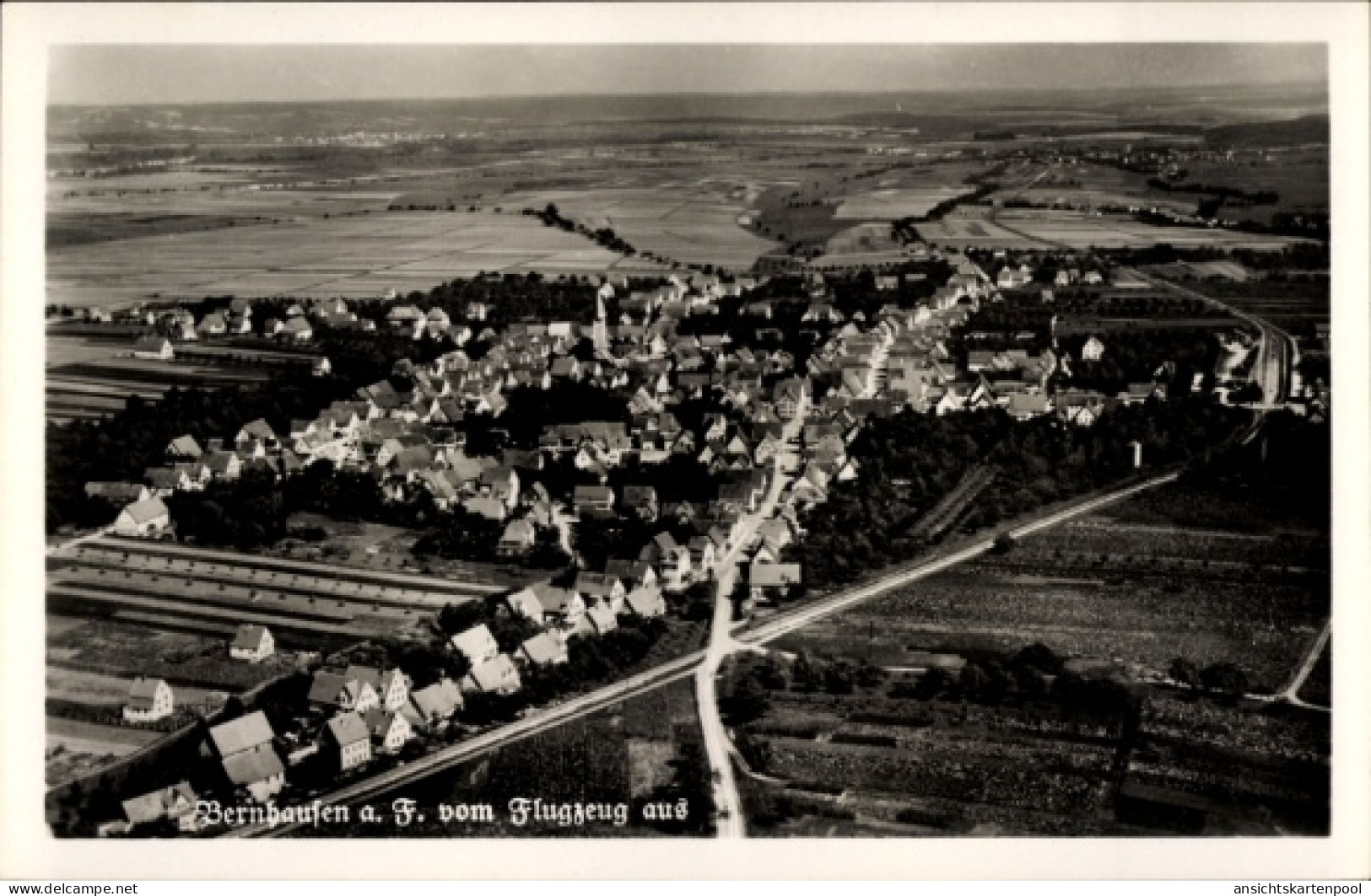 CPA Bernhausen auf den Fildern Filderstadt, Fliegeraufnahme