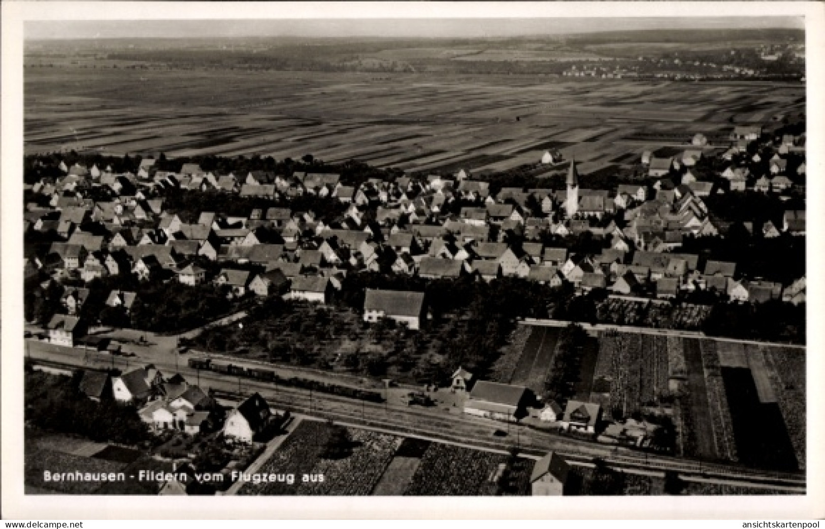 CPA Bernhausen auf den Fildern Filderstadt, Luftaufnahme