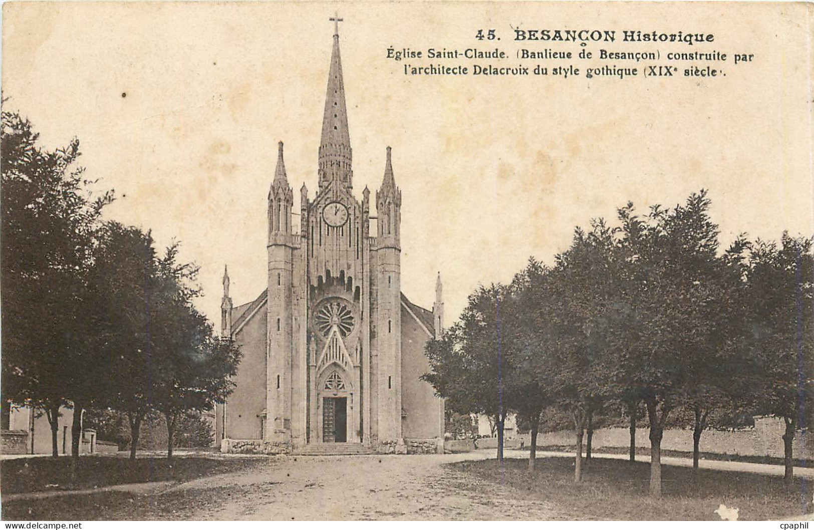 CPA Besancon Historique Eglise Saint Claude Banlieu de Besancon