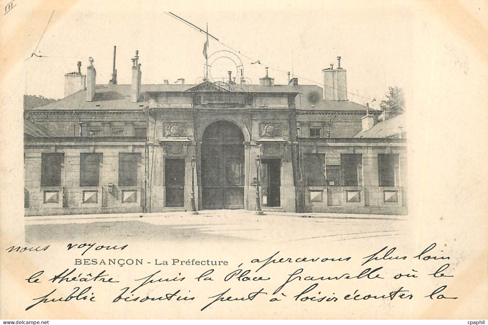 CPA Besancon La Prefecture (carte 1900)