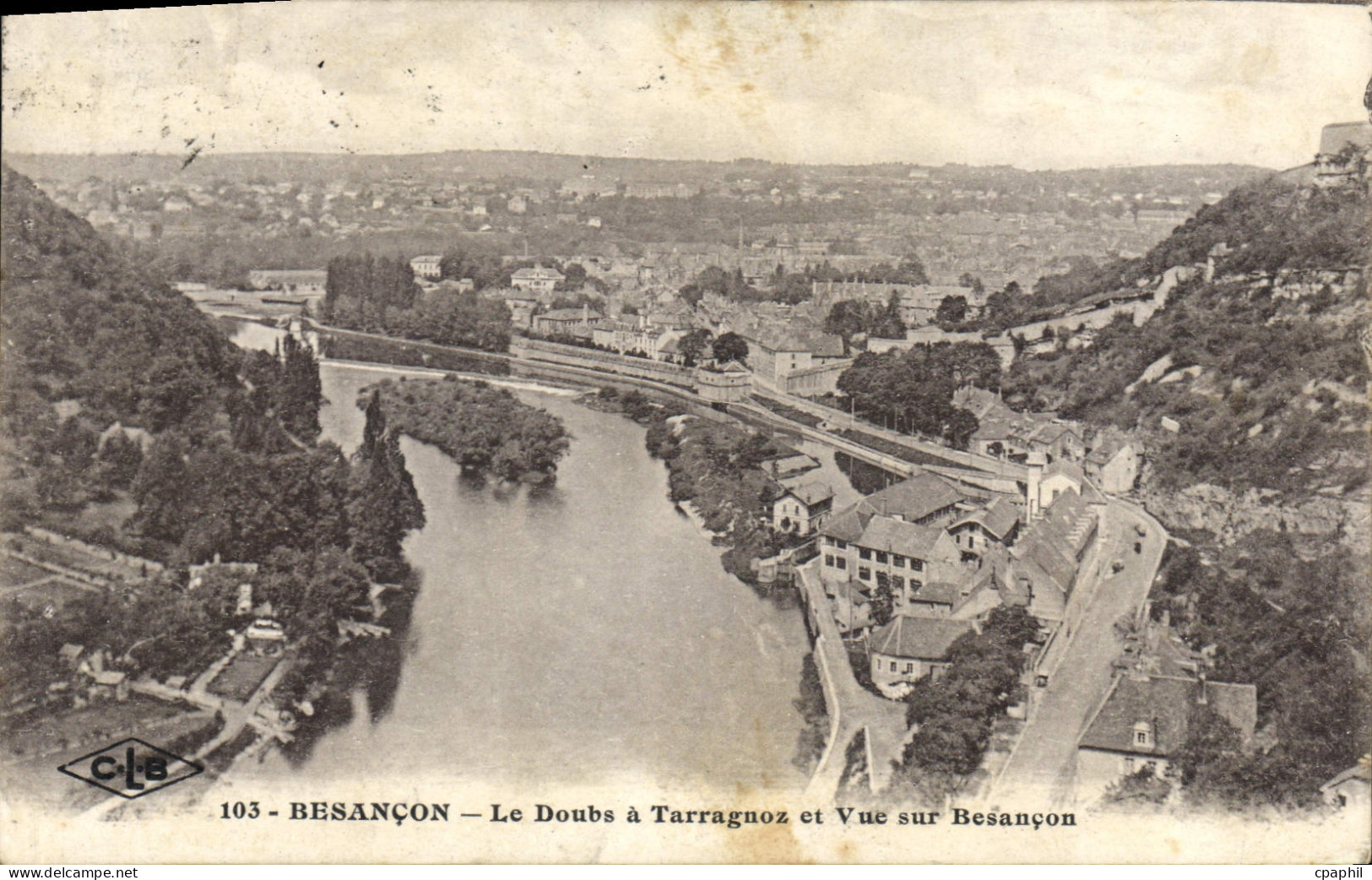 CPA Besancon Le Doubs a Tarragnoz et Vue sur Besancon