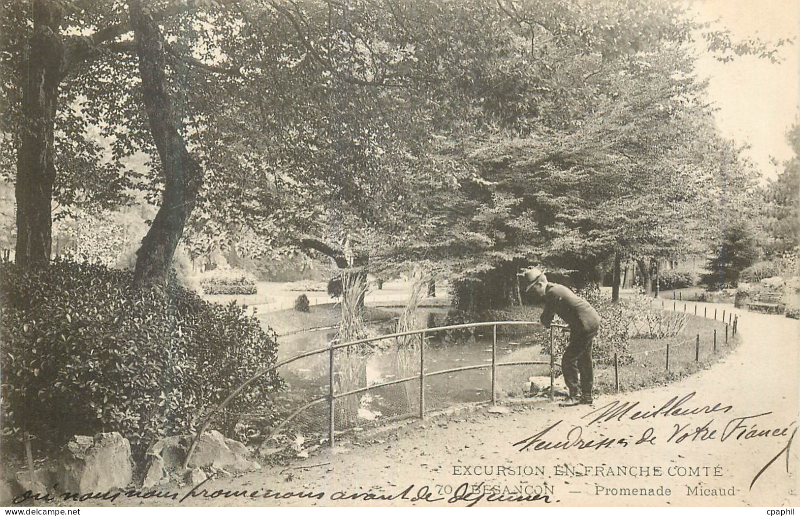 CPA Besancon Promenade Micaud