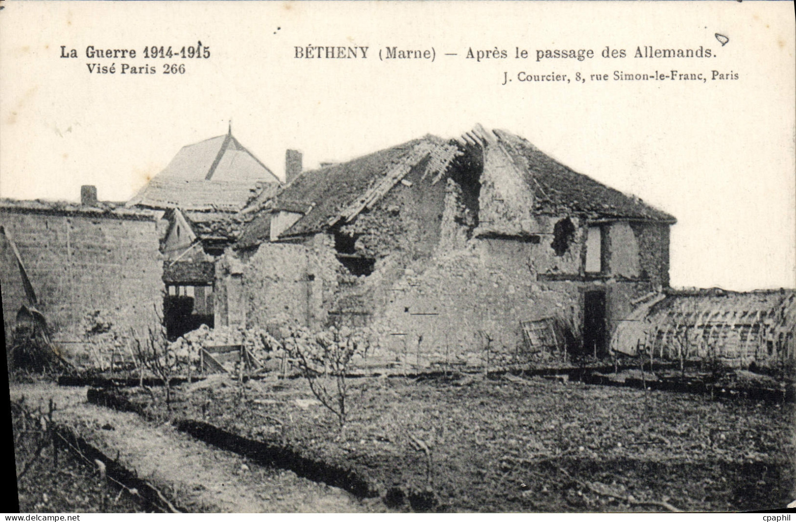CPA Betheny Apres Le Passage Des Allemands