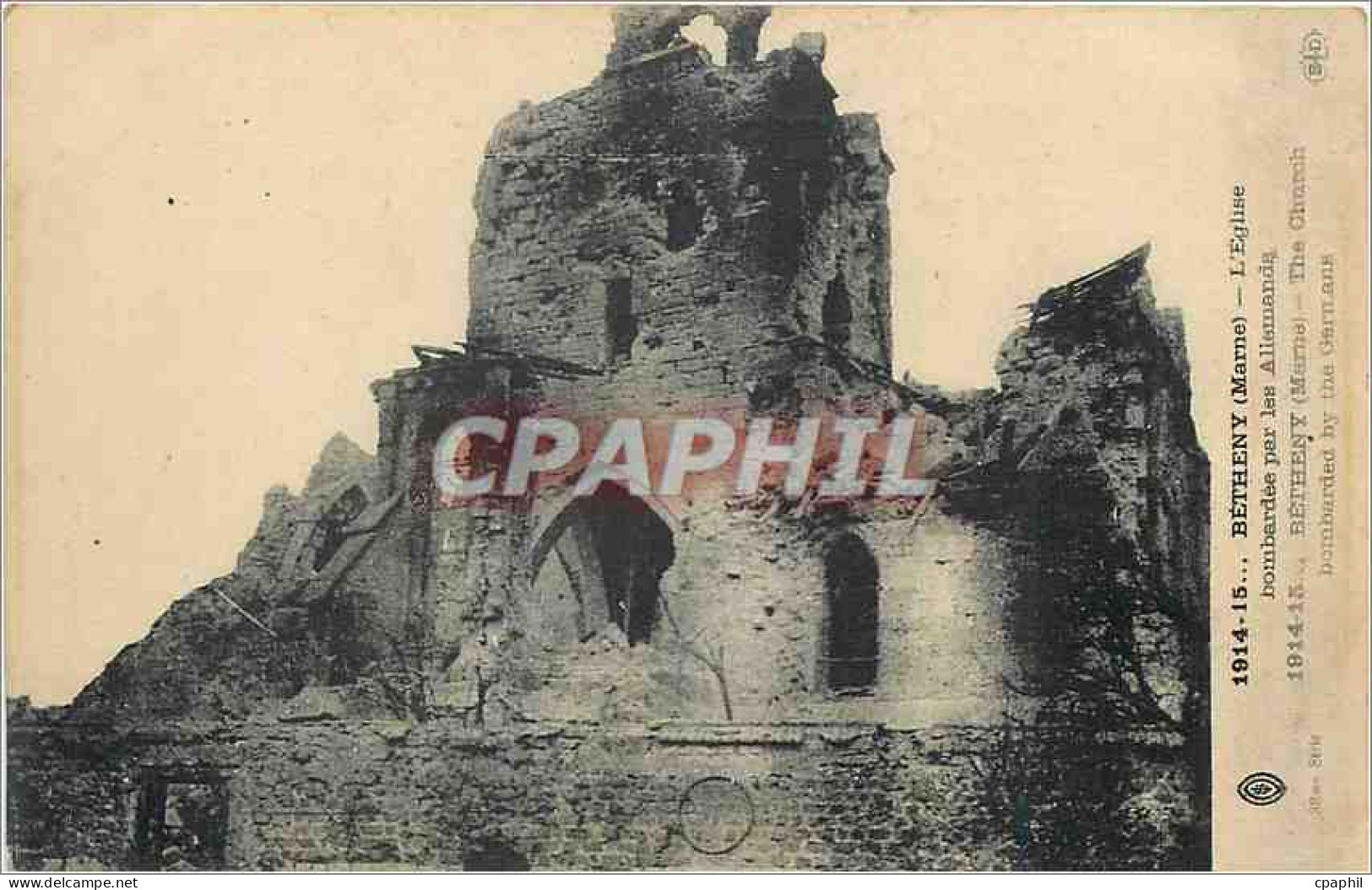 CPA Betheny Marne L'Eglise Militaria