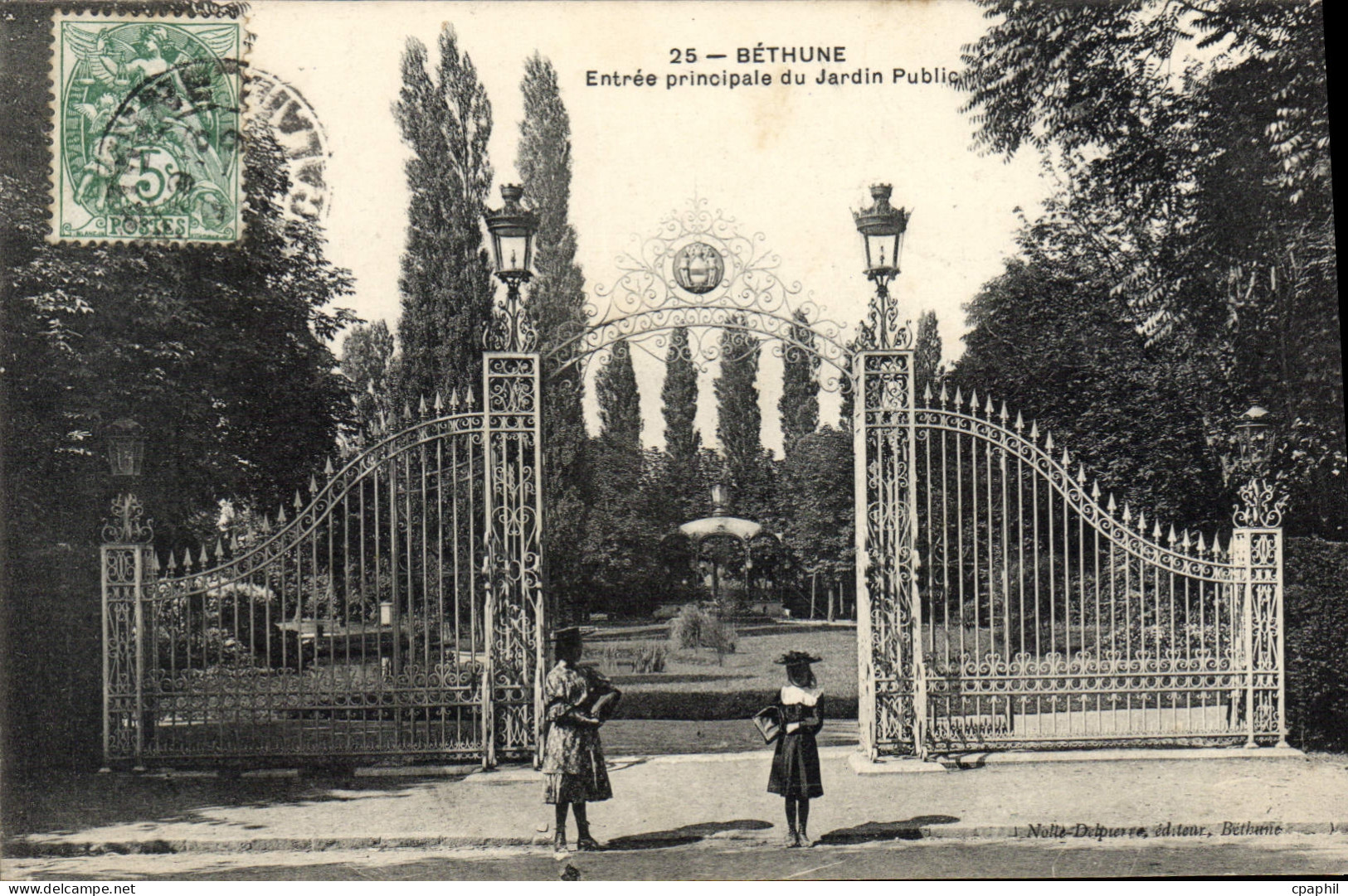 CPA Bethune Entree Principale Du Jardin