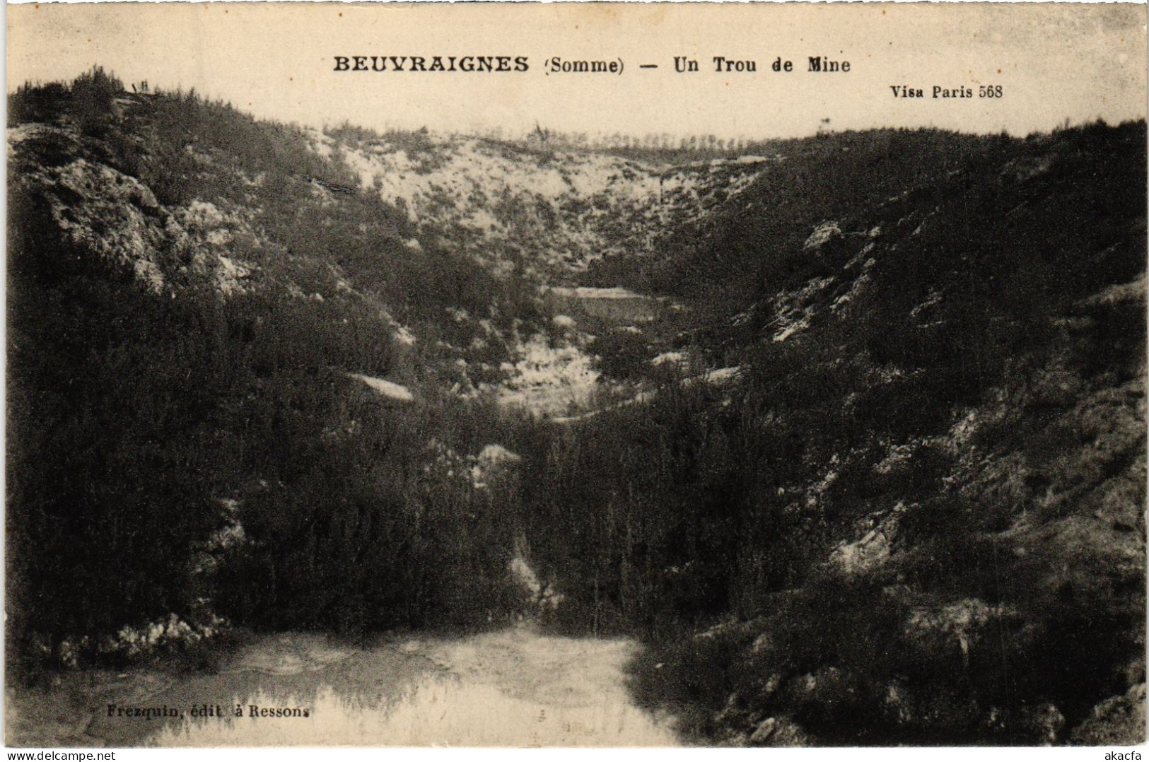 CPA Beuvraignes un trou de mine (1498718)