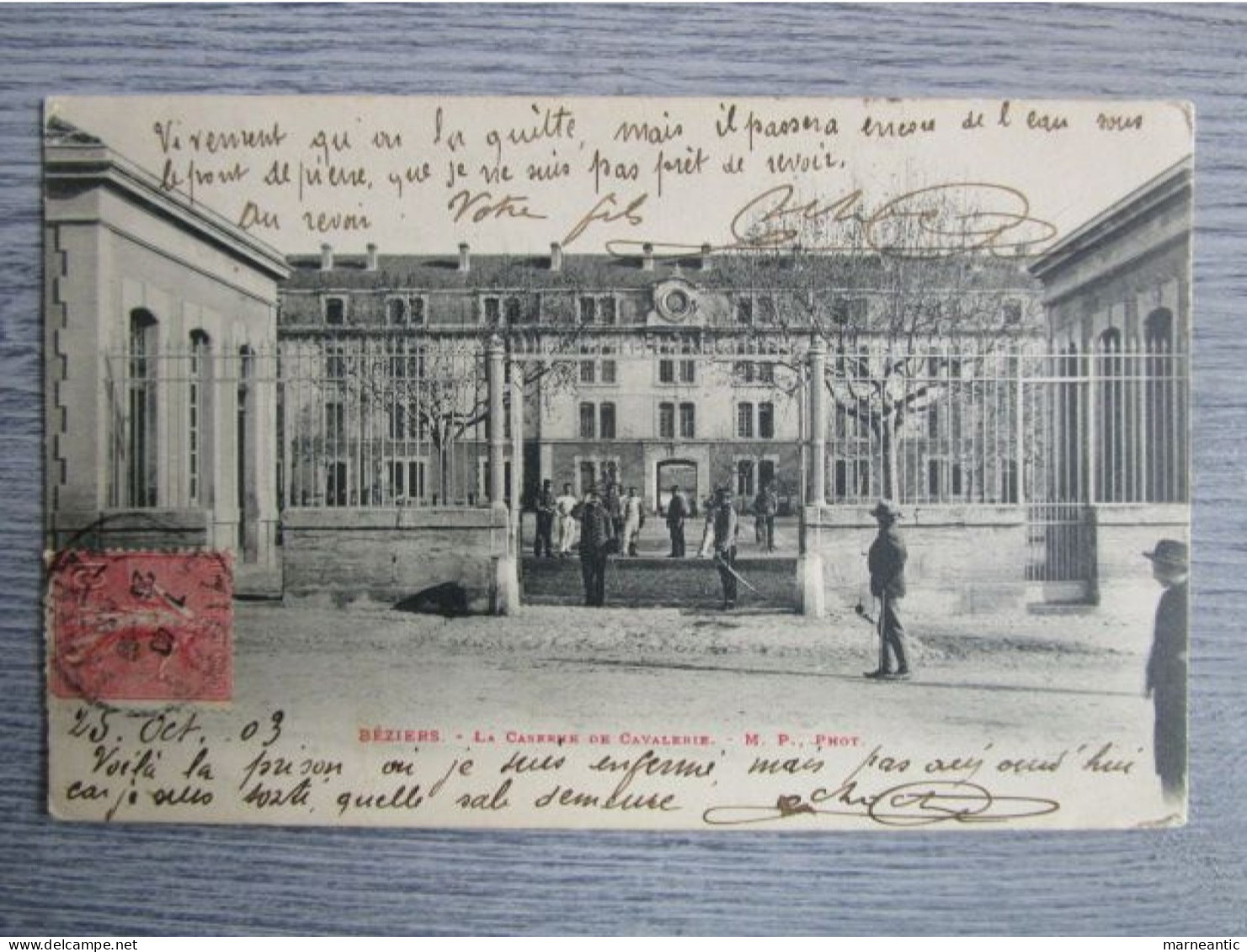Cpa Béziers (34) la caserne de cavalerie
