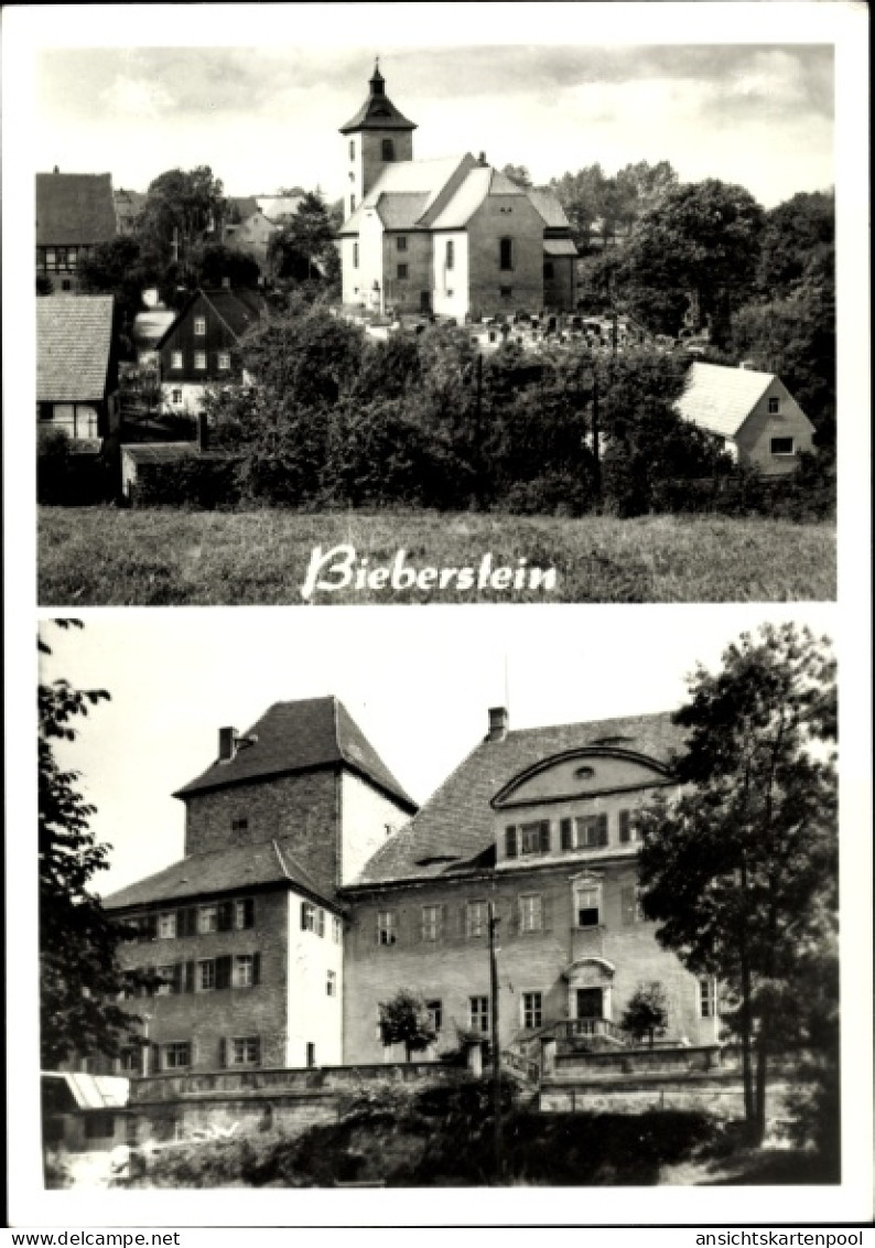 CPA Bieberstein Reinsberg in Sachsen, Ortsansicht, Kirche