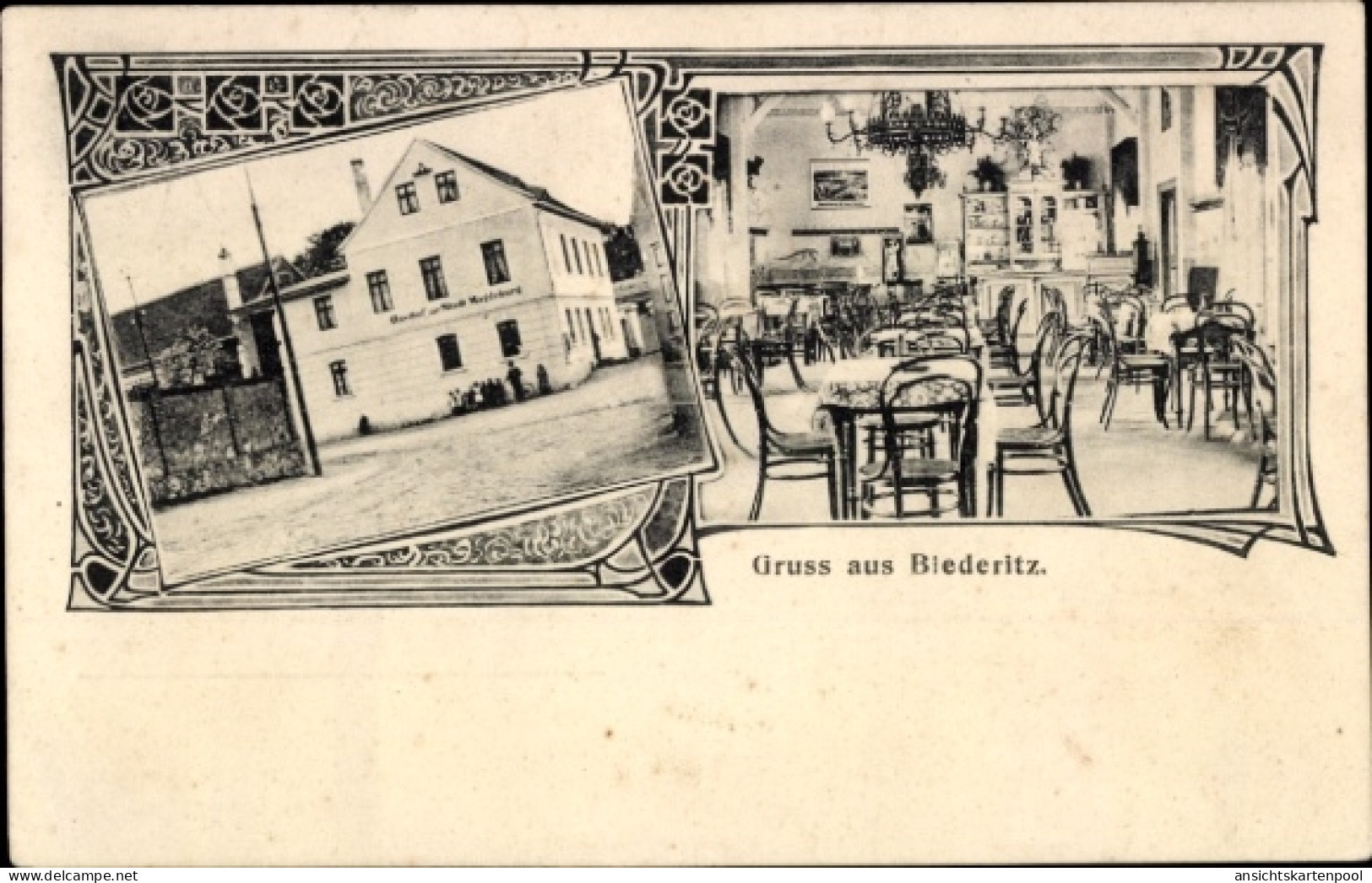 CPA Biederitz in Saxe Anhalt, Gasthof, Innenansicht