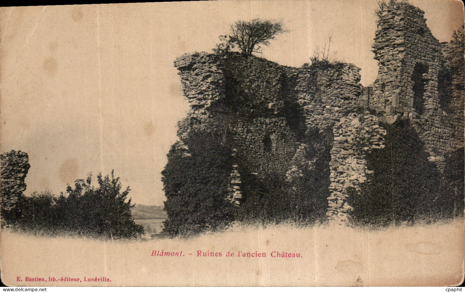 CPA Blamont Ruines de l'ancien Chateau