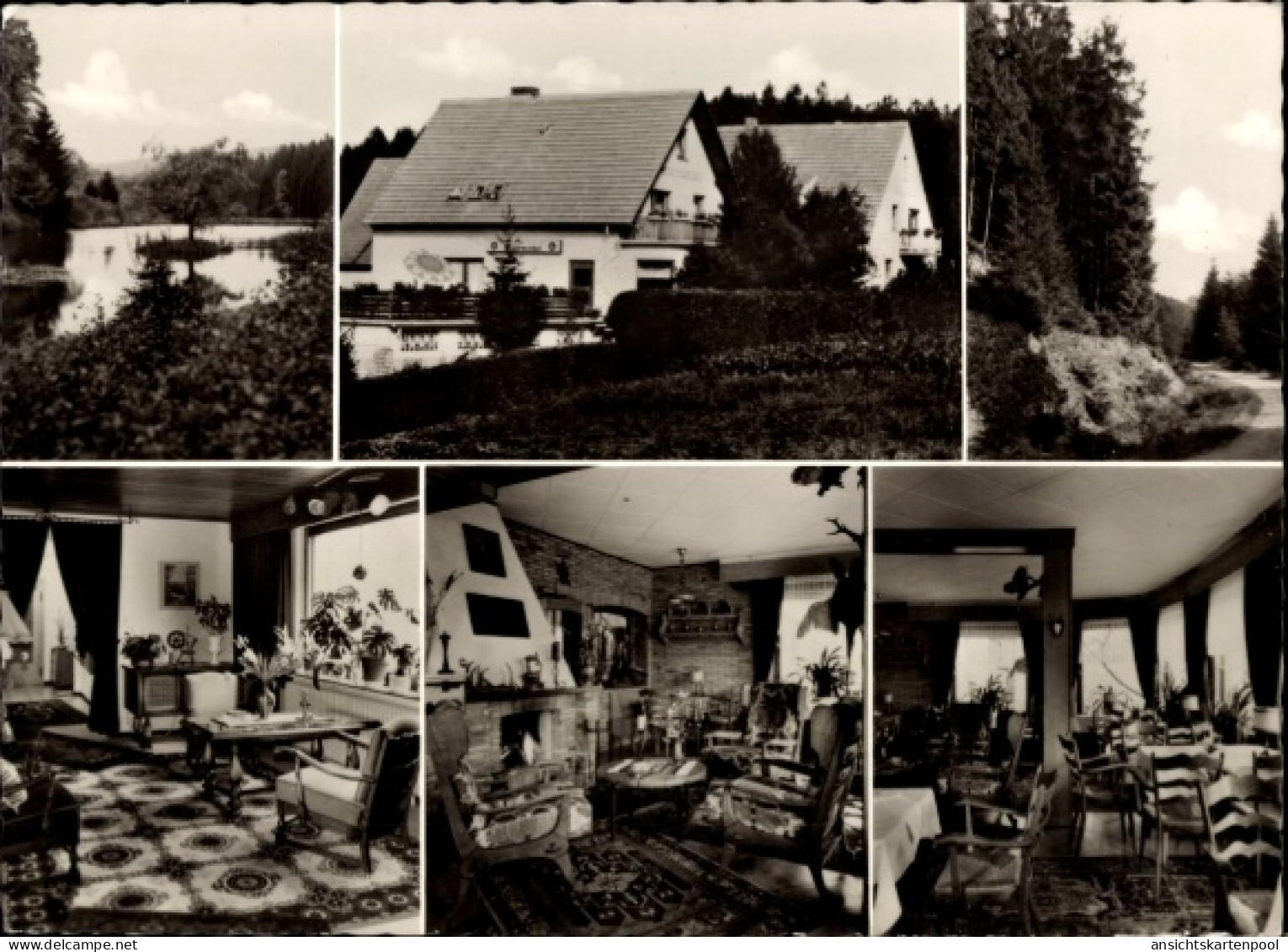 CPA Bleiwäsche Bad Wünnenberg in Westfalen, Hotel-Pension Haus Waldwinkel, Innenansichten