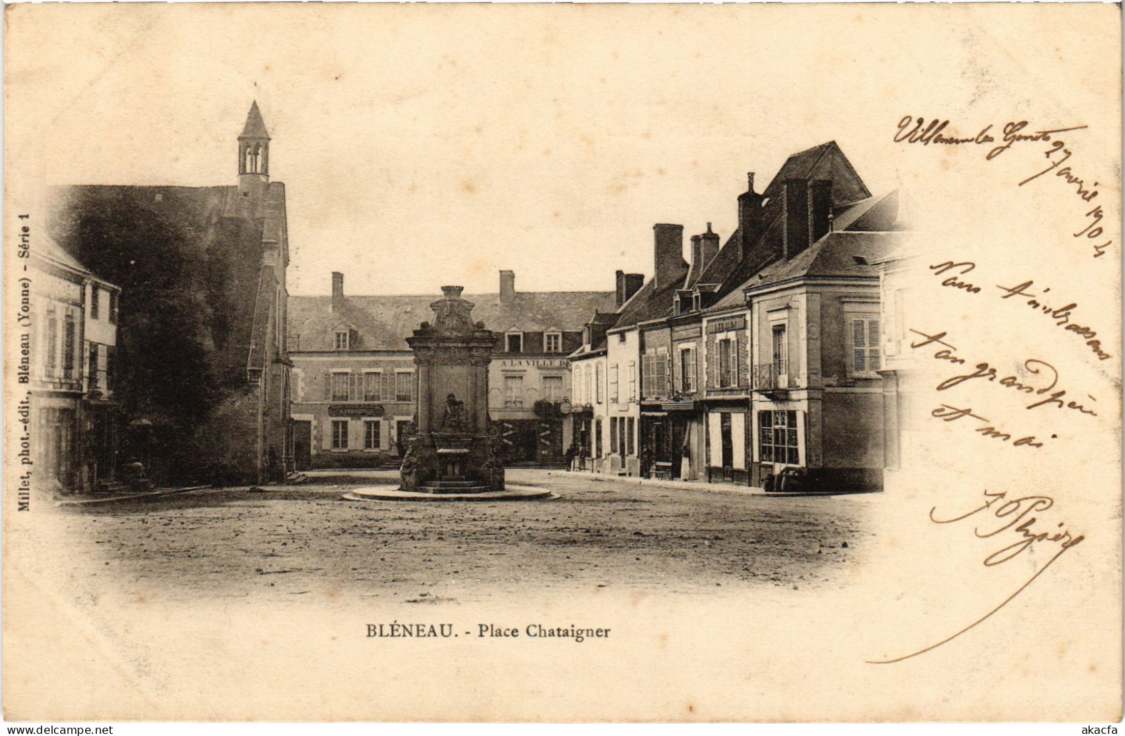 CPA Bleneau Place Chataigner (1478288)
