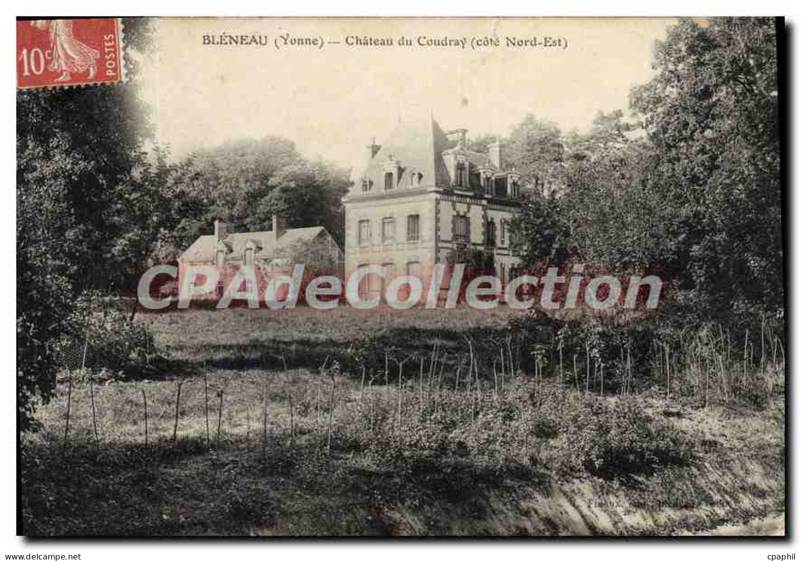 CPA Bleneau Yonne Chateau du Coudray Cote Nord Est