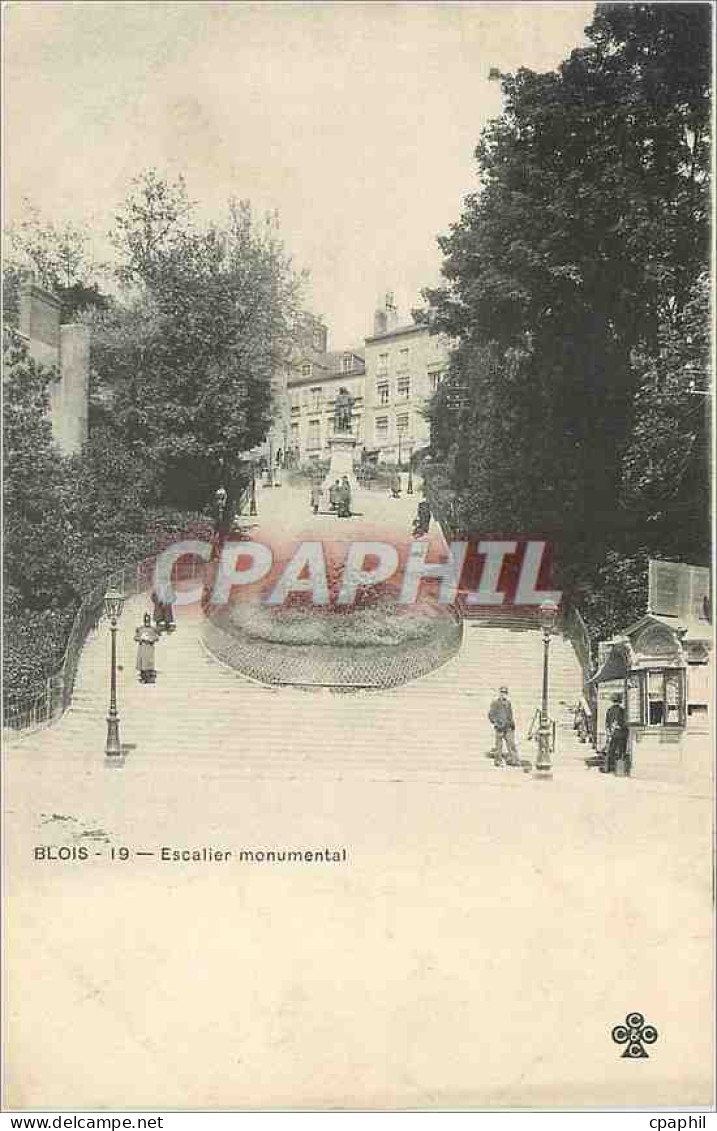 CPA Blois Escalier monumental