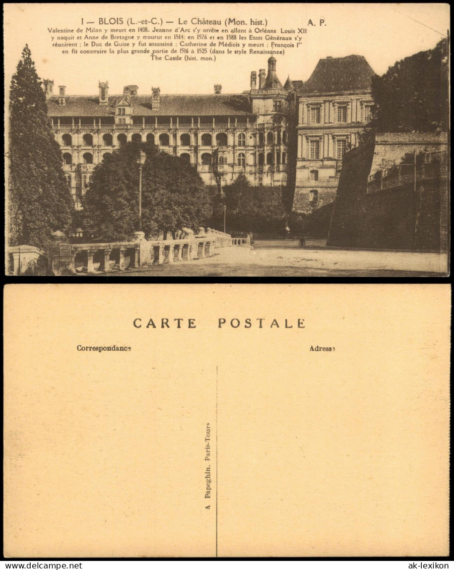 CPA Blois Le Château Schloss Château Blois 1910