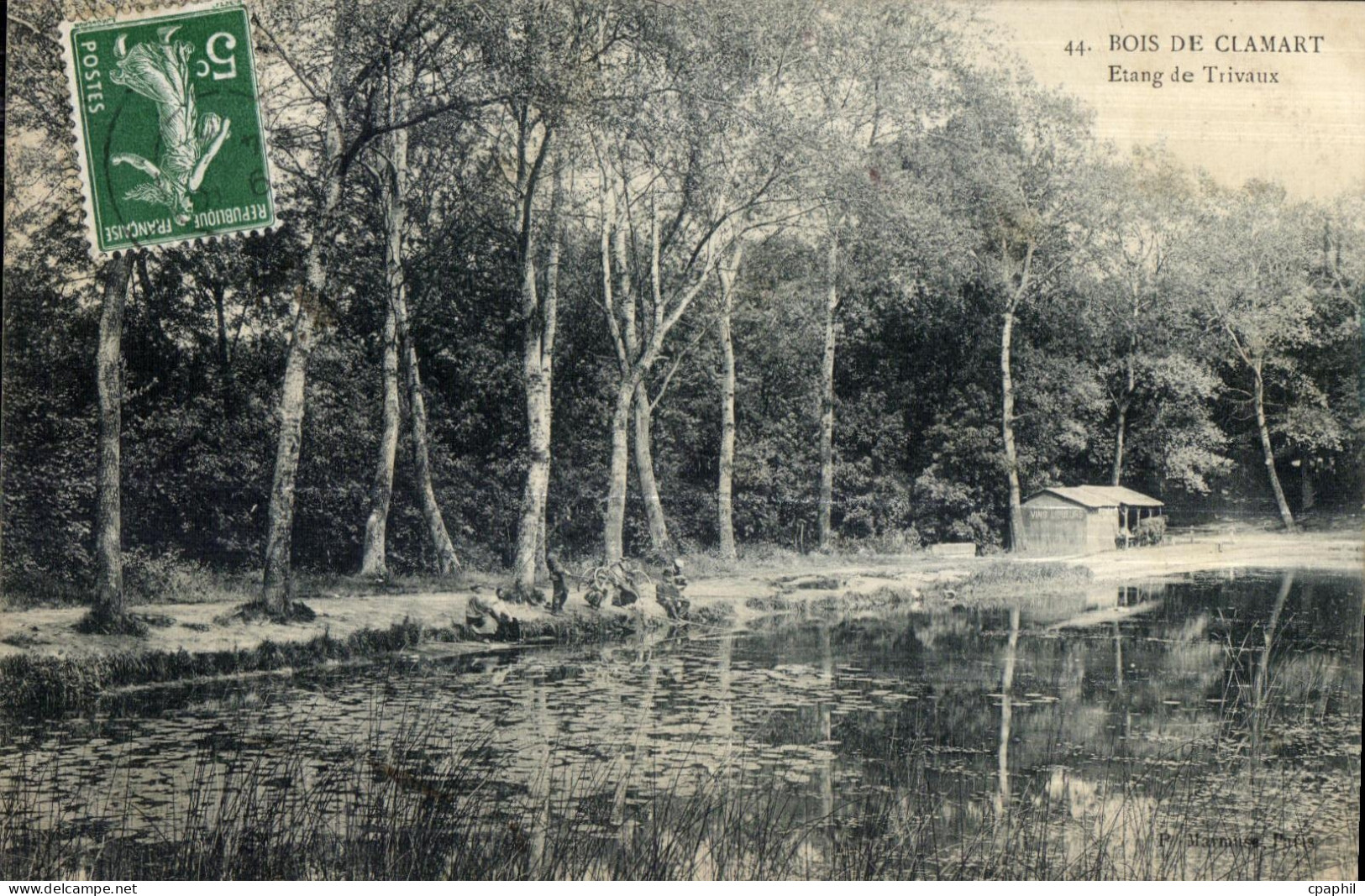 CPA Bois de clamart etang de trivaux Pecheurs