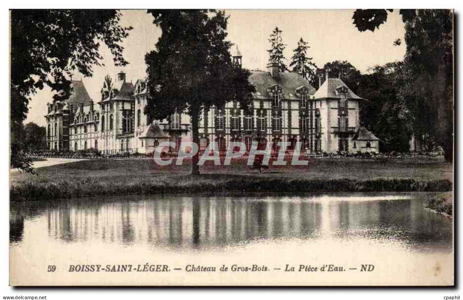 CPA Boissy Saint Leger Chaetaud e GRos Bois La piece d'eau