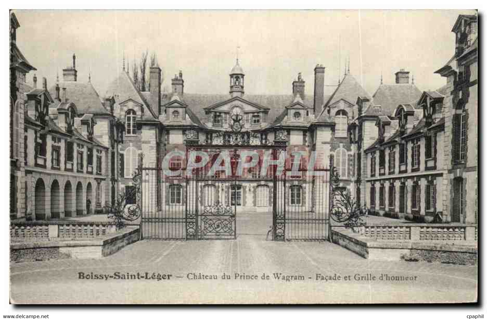 CPA Boissy Saint leger Chateau du prince de Wagram facade et grille d'honneur