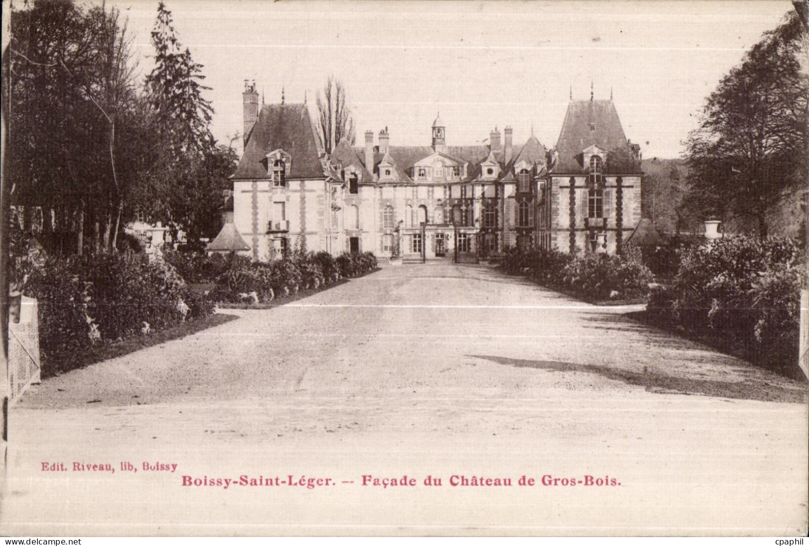 CPA Boissy Saint Leger Facade du Chateau de Gros Bois