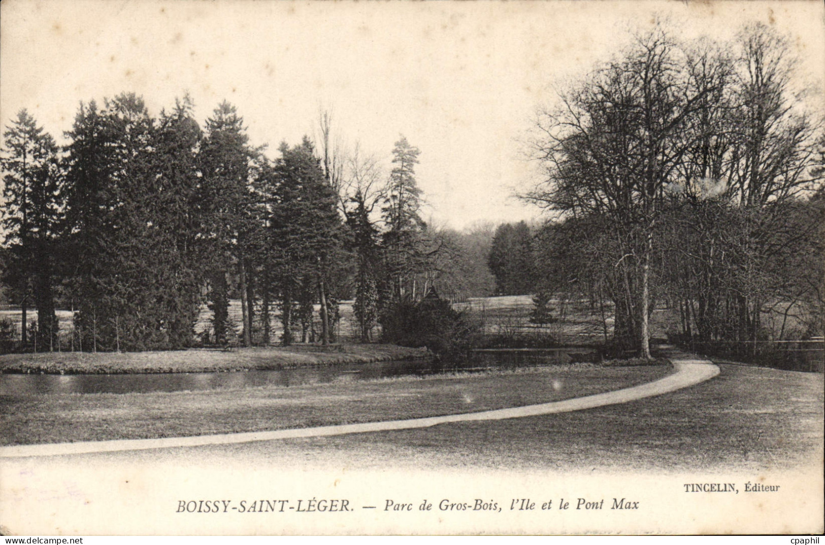 CPA Boissy Saint Leger Parc de Gros Bois l'Ile et le Pont Max