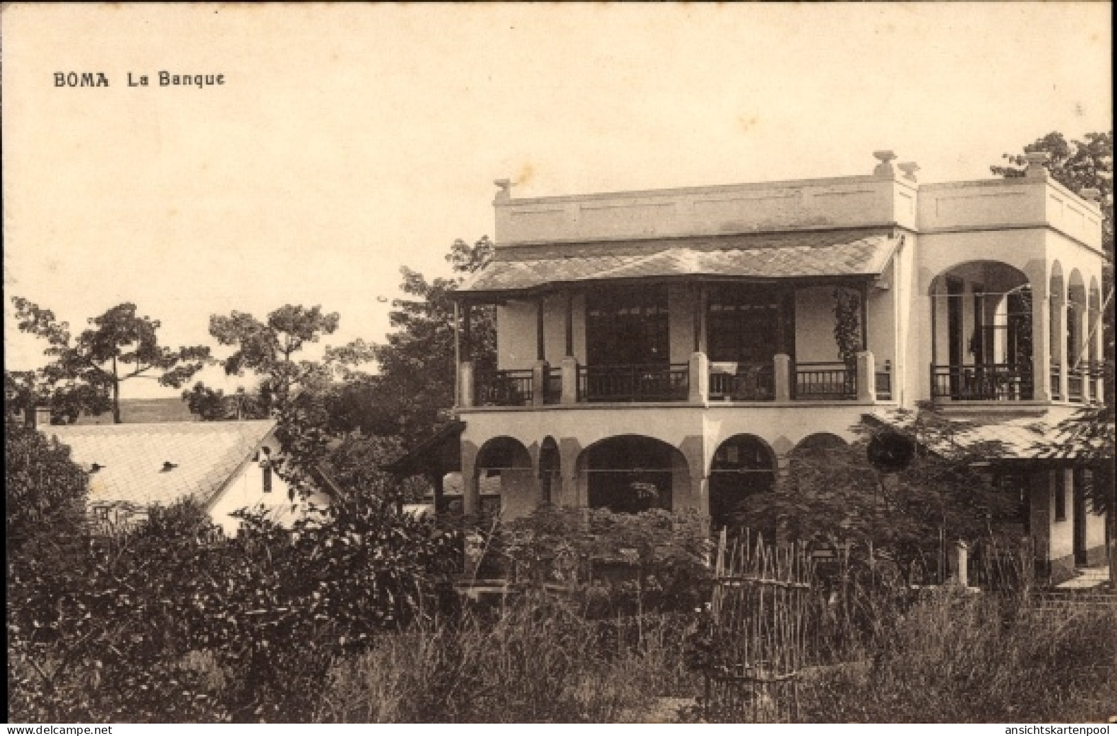 CPA Boma Belgisch-Kongo DR Kongo Zaire, Bank von Belgisch Kongo