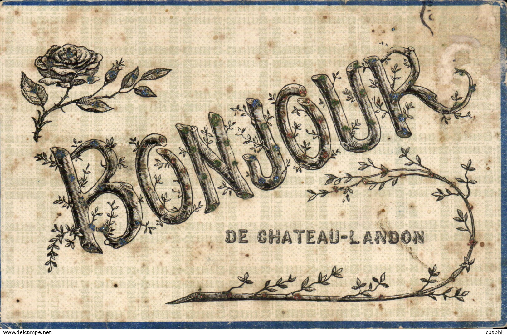 CPA Bonjour de Chateau landon