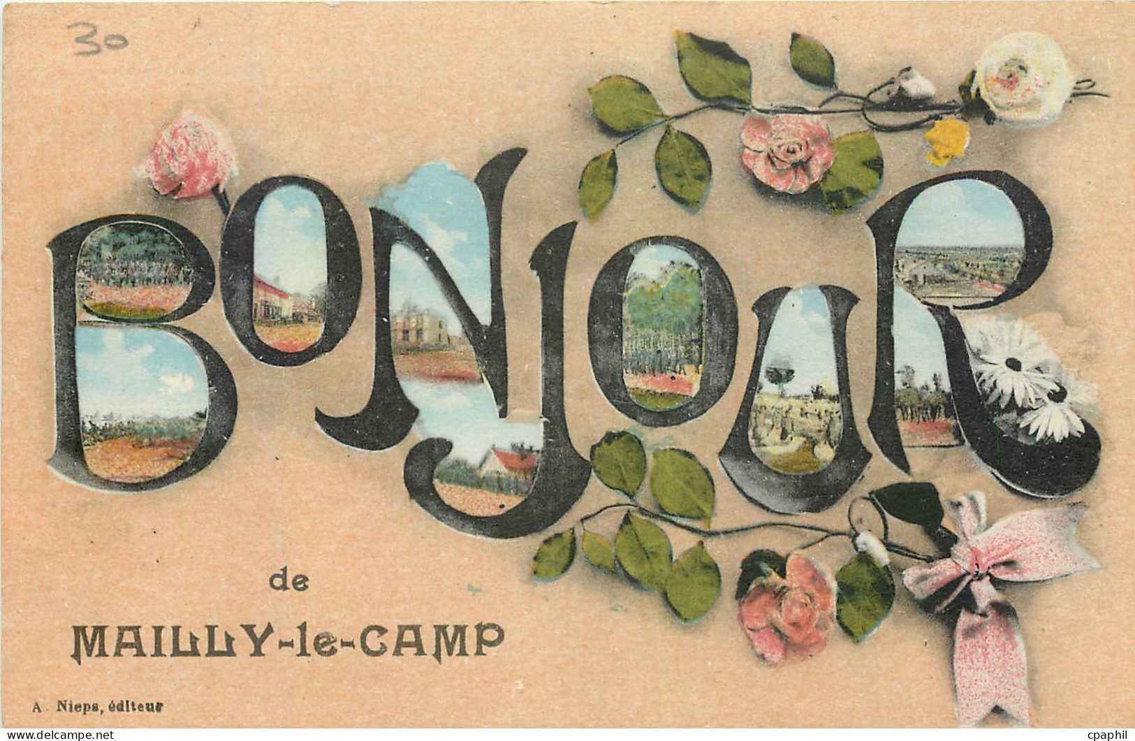CPA Bonjour de Mailly le Camp Militaria