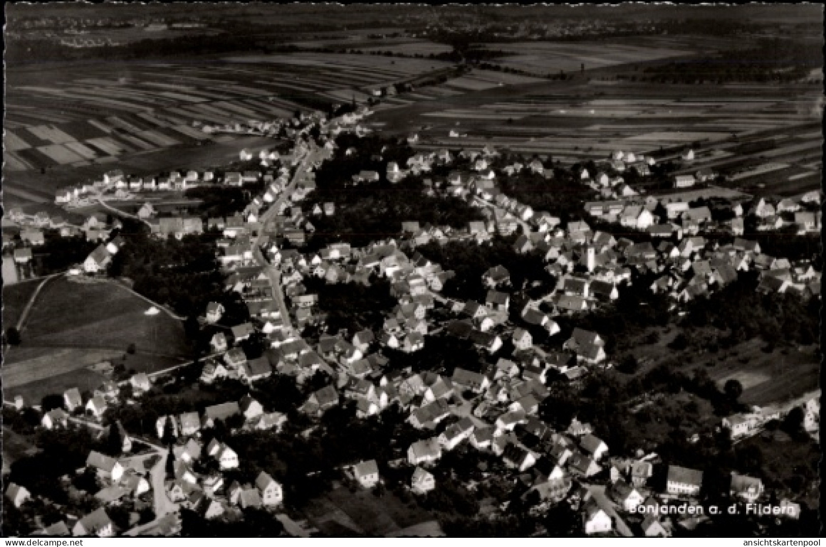 CPA Bonlanden Filderstadt in Württemberg, Fliegeraufnahme