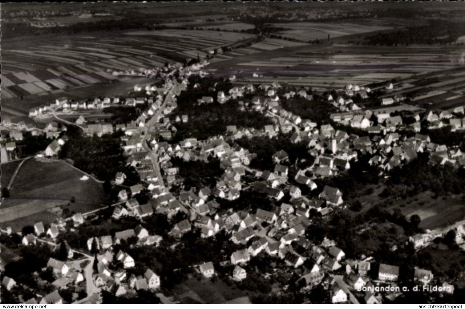 CPA Bonlanden Filderstadt in Württemberg, Fliegeraufnahme
