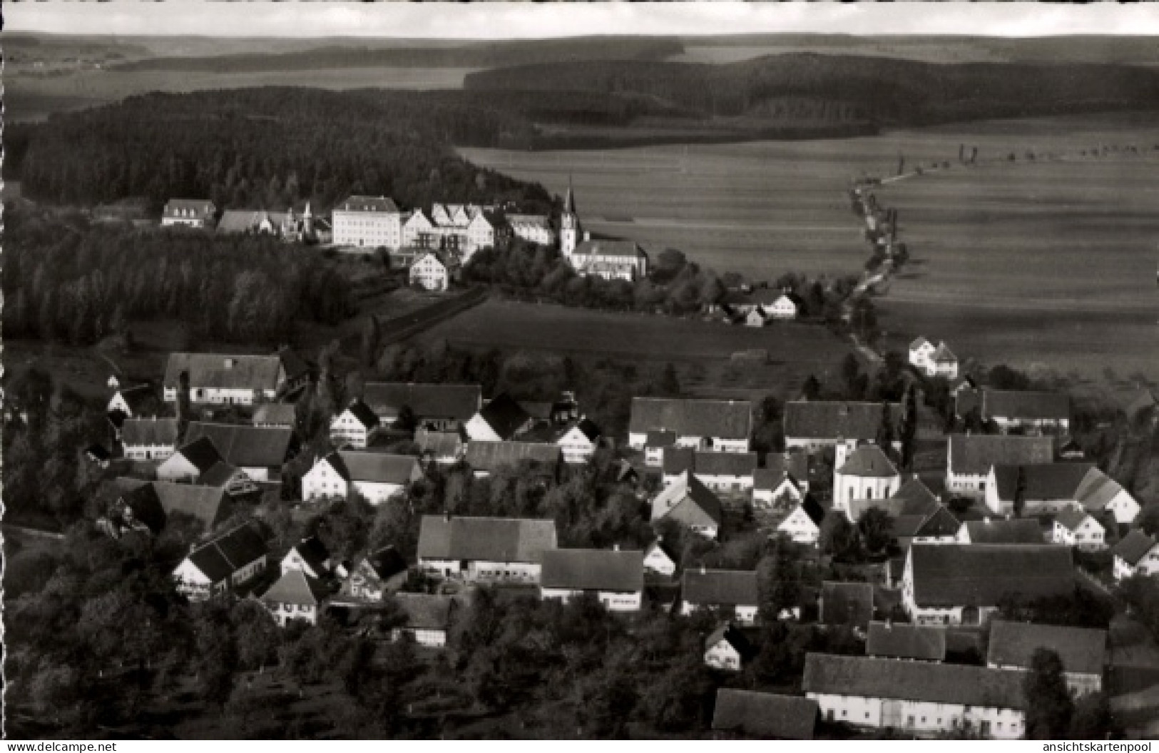 CPA Bonlanden Filderstadt in Württemberg, Fliegeraufnahme Kloster, Institut