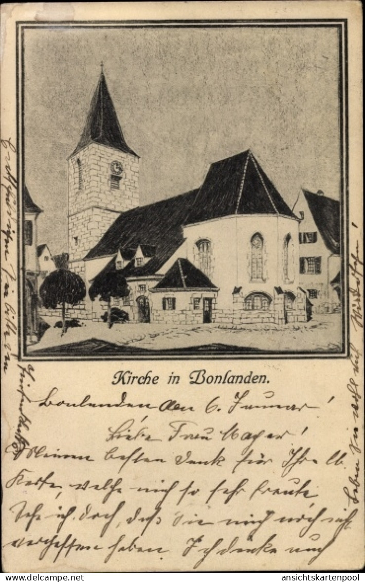 CPA Bonlanden Filderstadt in Württemberg, Kirche