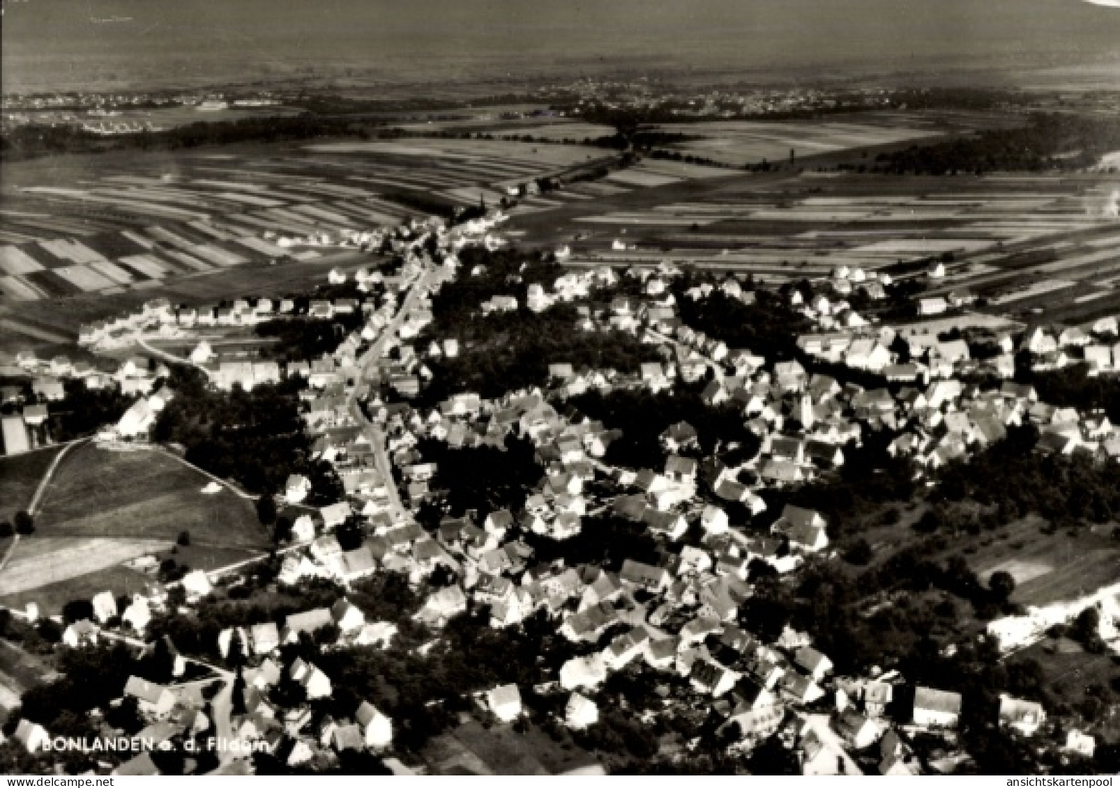 CPA Bonlanden Filderstadt in Württemberg, Luftaufnahme