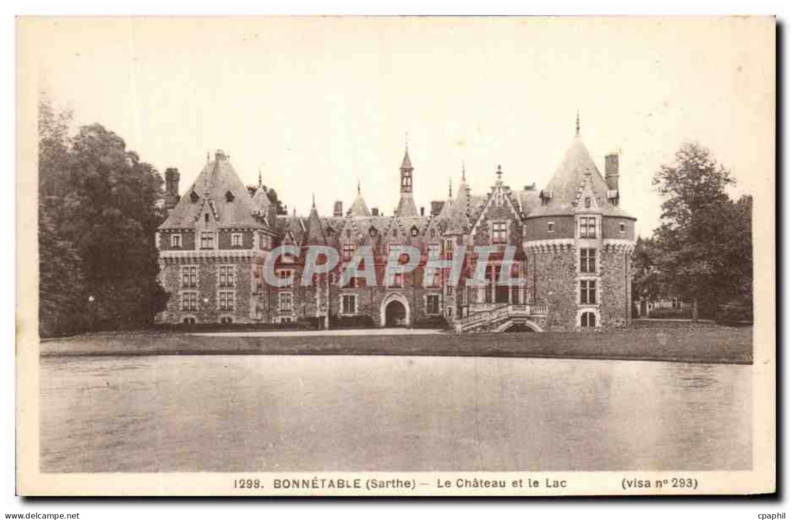 CPA Bonnetable Le Chateau et le Lac