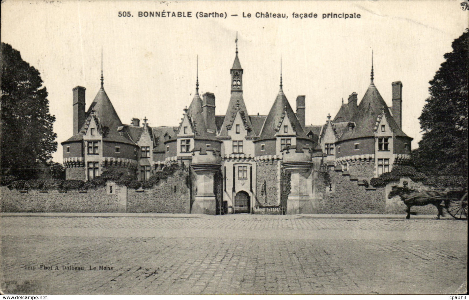 CPA Bonnetable Le Chateau facade principale