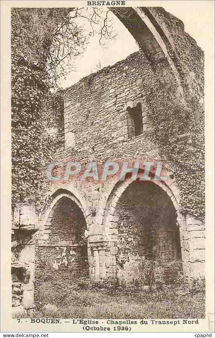 CPA Boquen L'Eglise Chapelles du Transept Nord