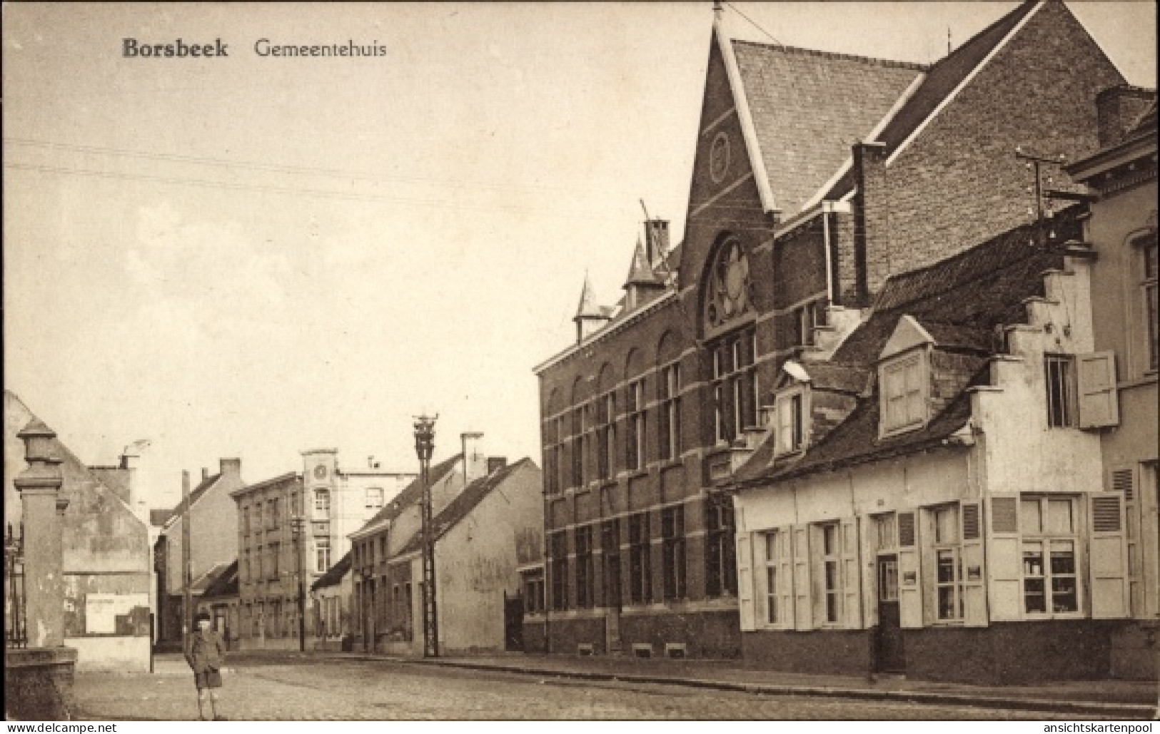 CPA Borsbeek Flandern Antwerpen, Rathaus