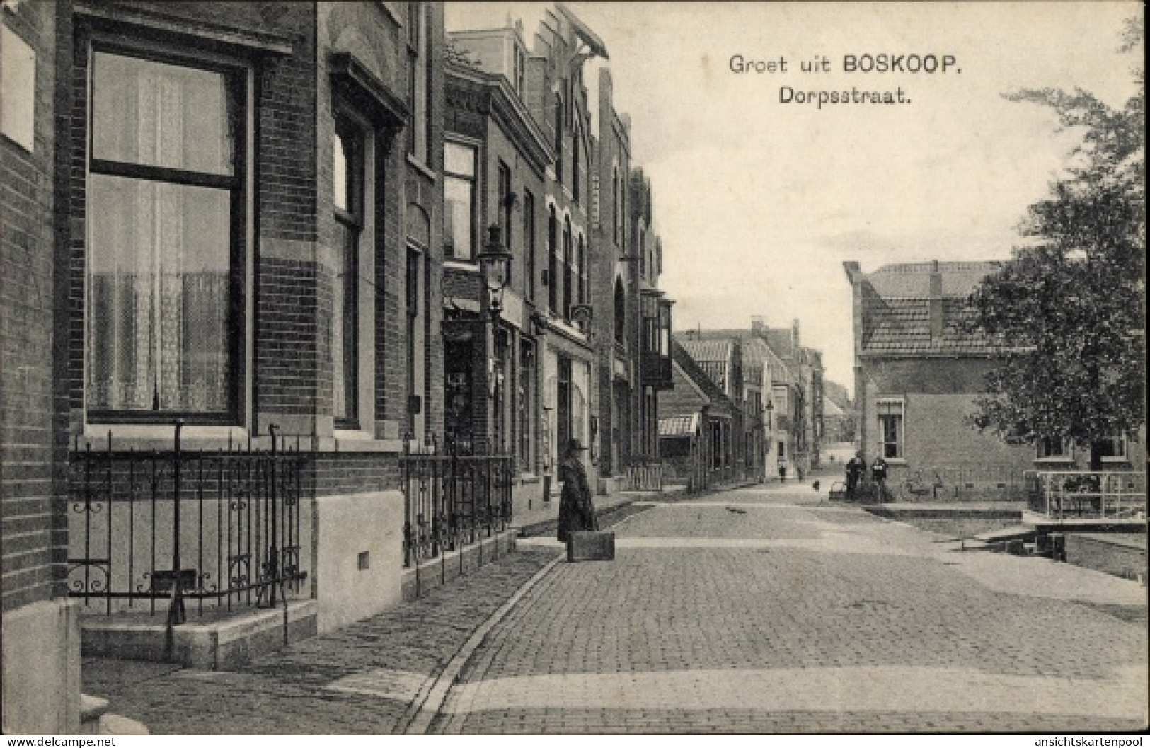 CPA Boskoop Alphen aan den Rijn Südholland Niederlande, Dorpsstraat