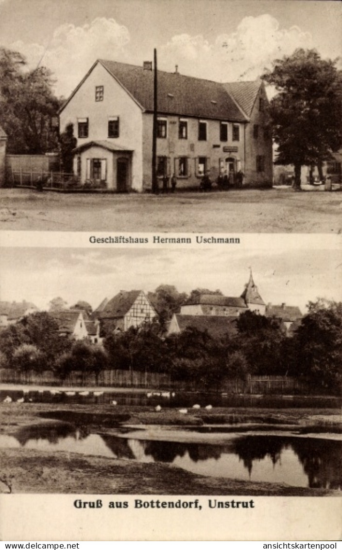 CPA Bottendorf Roßleben im Kyffhäuserkreis, Geschäftshaus Hermann Uschmann