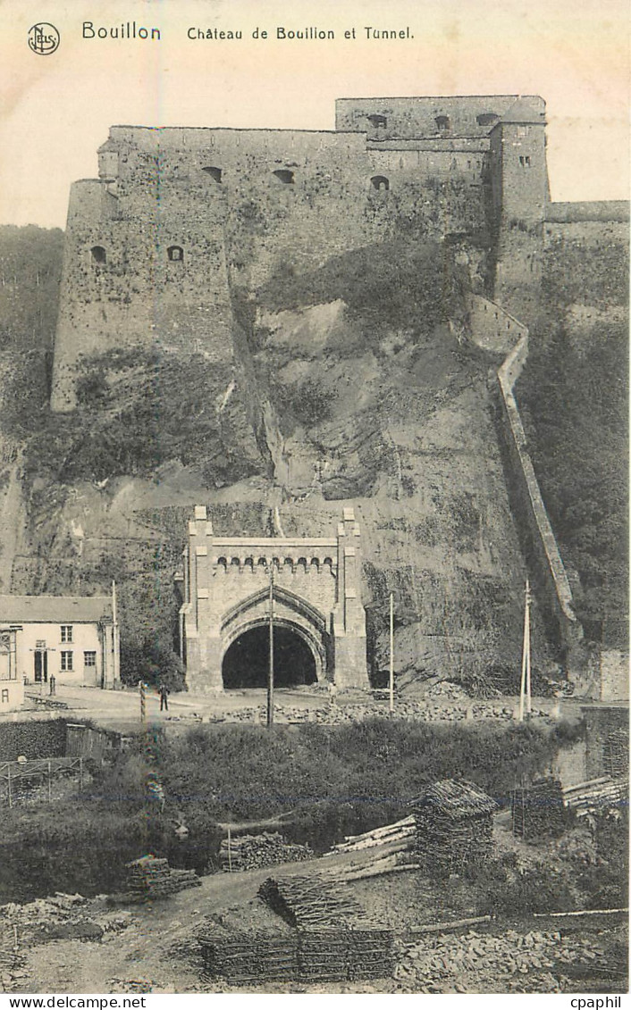 CPA bouillon chateau de bouillon et tunnel