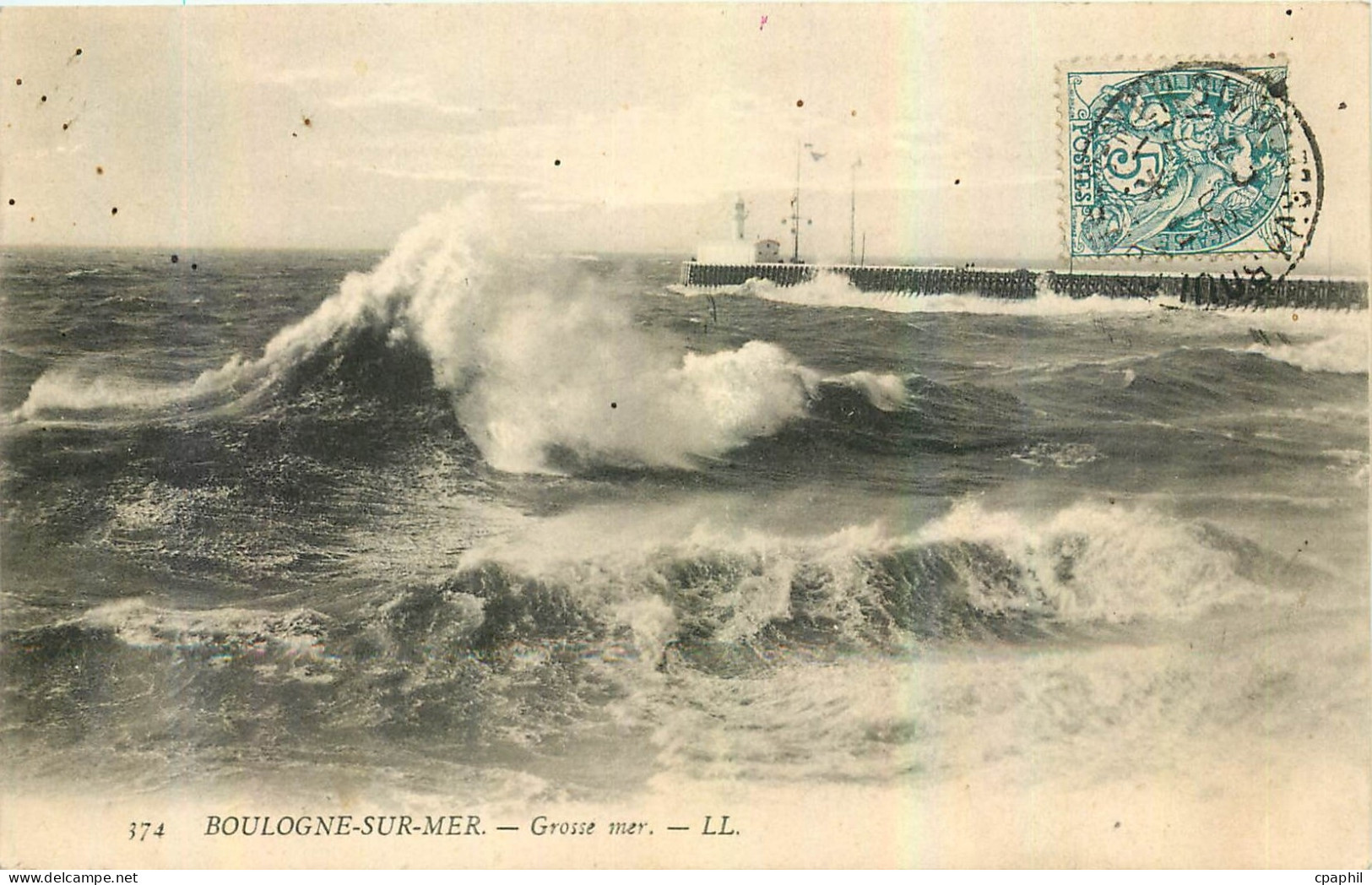 CPA Boulogne sur Mer Grosse mer