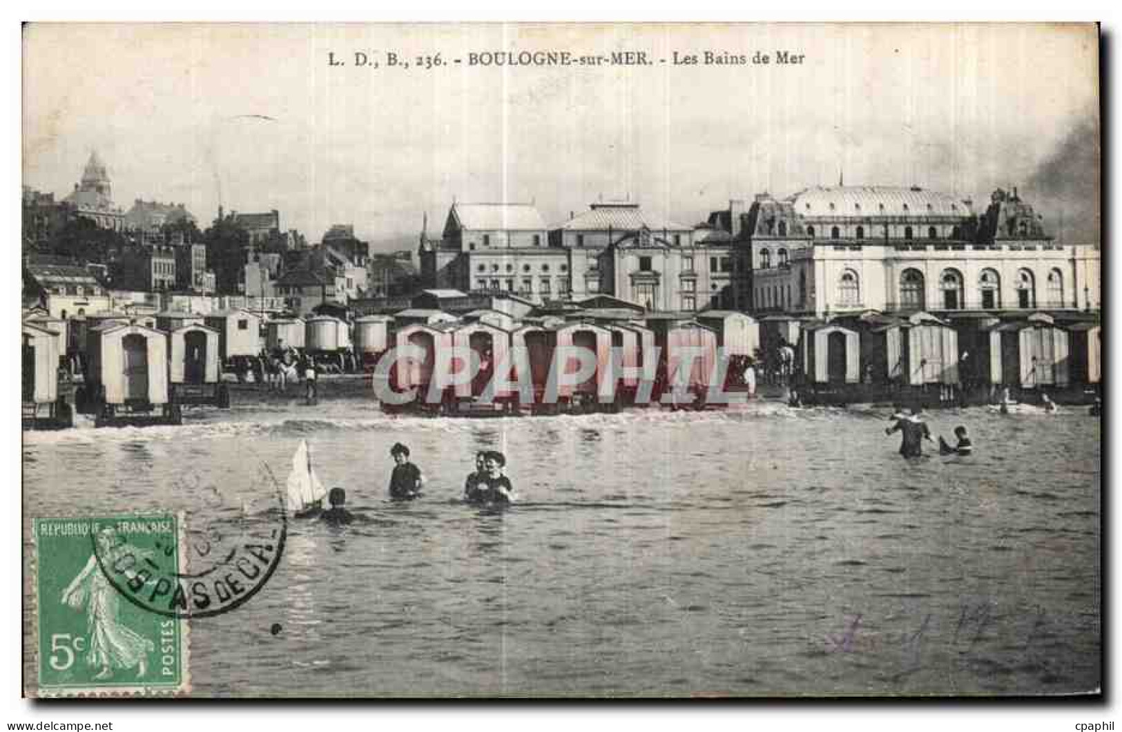 CPA Boulogne Sur Mer Les Bains de Mer