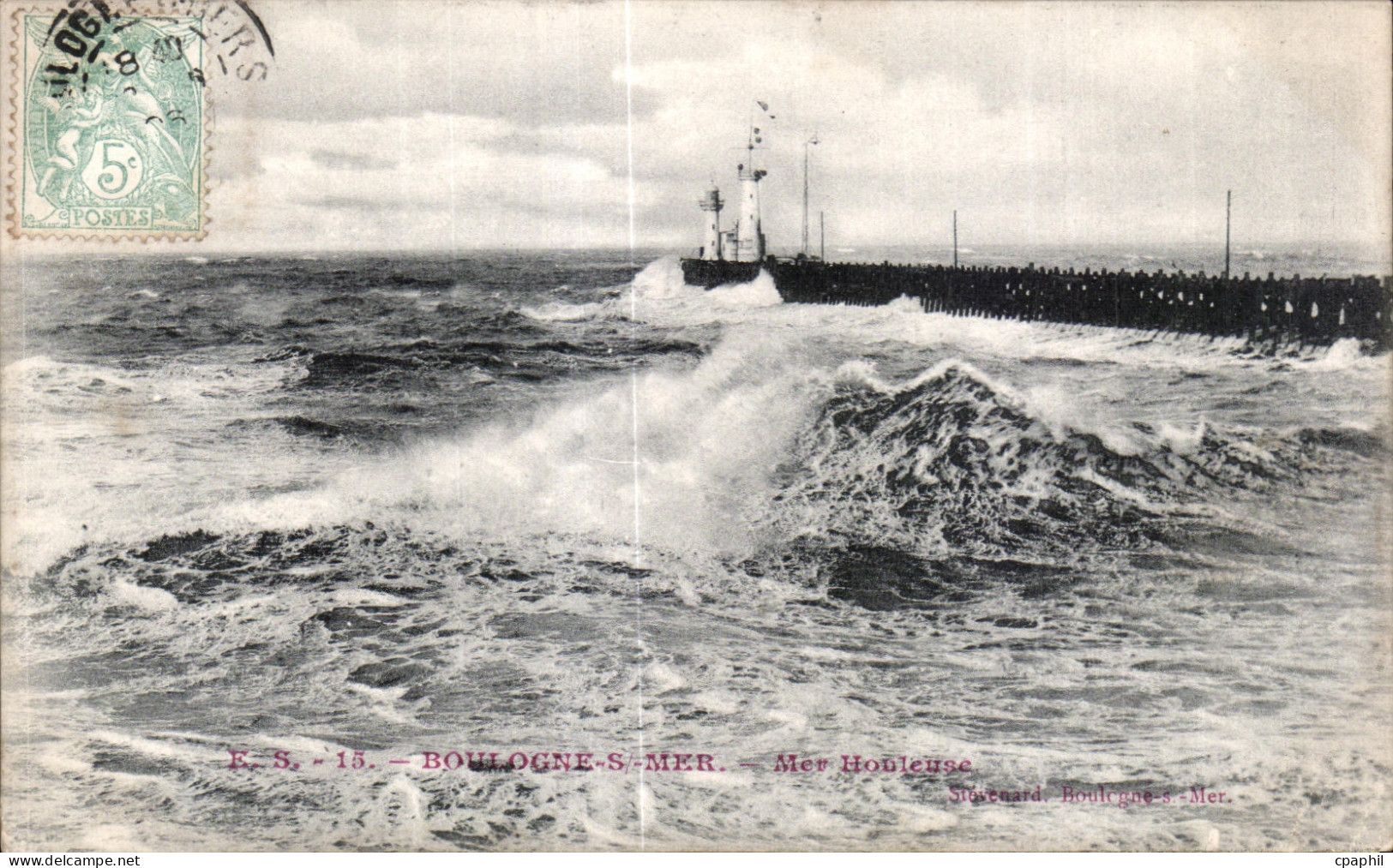 CPA Boulogne Sur Mer Mer Mer Houleuse