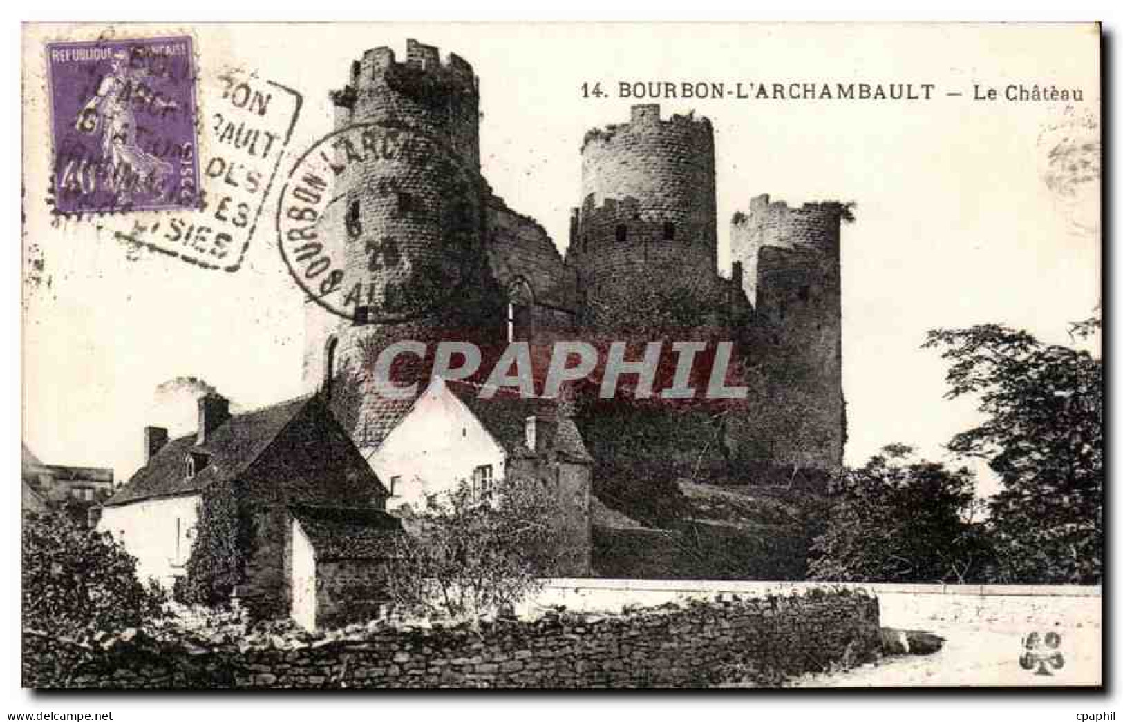 CPA Bourbon l'archambault le chateau