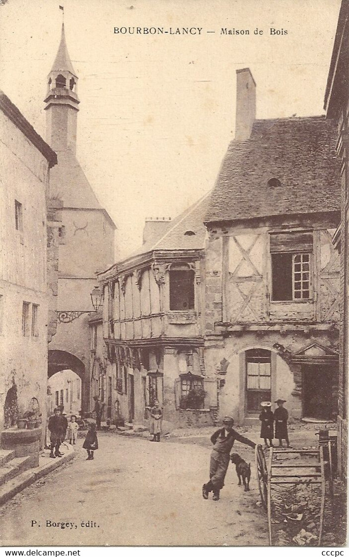 CPA Bourbon-Lancy Maison de Bois