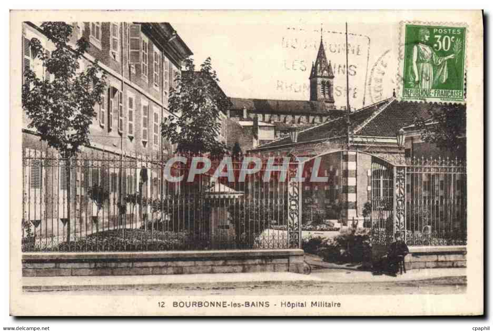 CPA Bourbonne les Bains Hopital Militaire Militaria