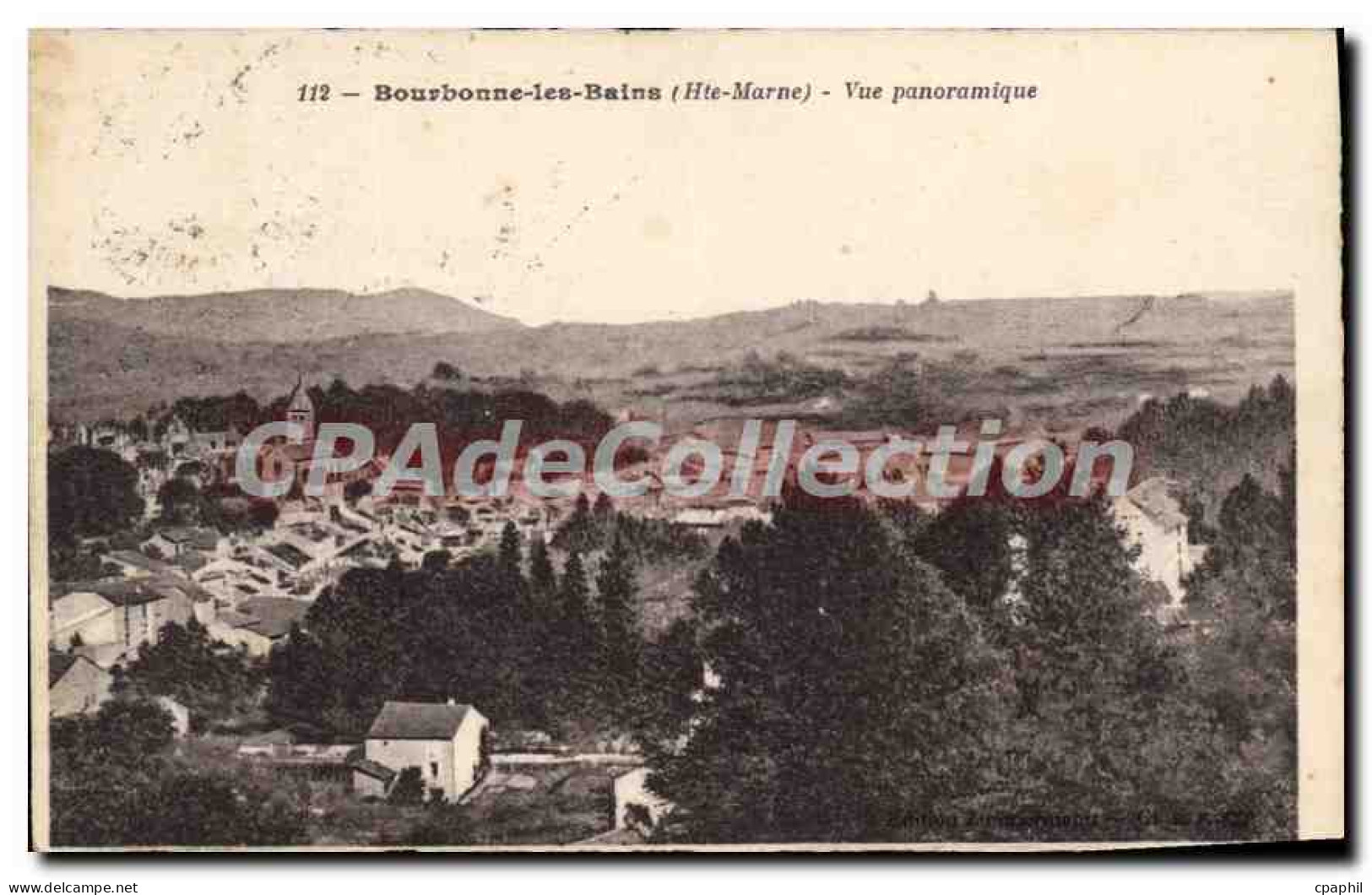 CPA BOURBONNE Les Bains Vue Panoramique