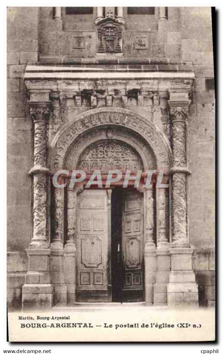 CPA Bourg Argental Le Portail De I'Eglise