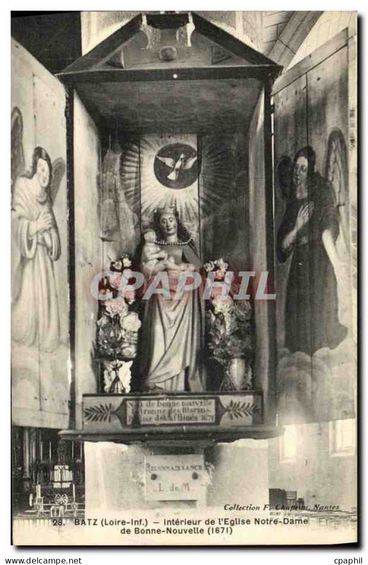 CPA Bourg De Batz Interieur de L Eglise Notre Dame de Bonne Nouvelle